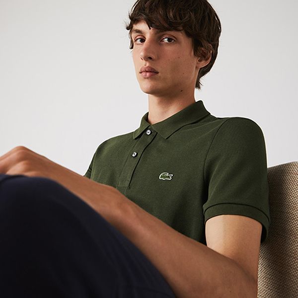 Áo Polo Nam Lacoste Men's Slim Fit İn Petit Piqué PH4012S7T Màu Xanh Rêu Size 3 - Thời trang - Vua Hàng Hiệu