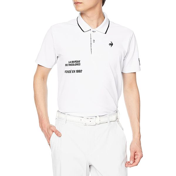 Áo Polo Nam Le Coq Sportif Golf Men's Short Sleeve Shirt QGMVJA03 Màu Trắng - Thời trang - Vua Hàng Hiệu
