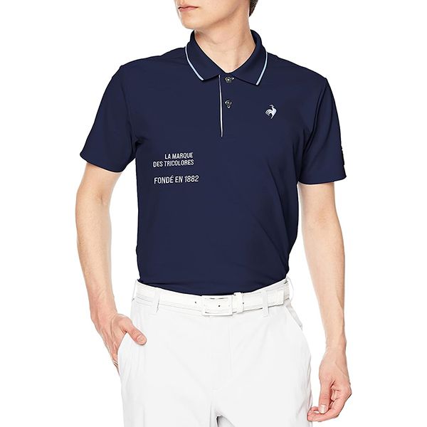 Áo Polo Nam Le Coq Sportif Golf Men's Short Sleeve Shirt QGMVJA03 Màu Xanh Navy - Thời trang - Vua Hàng Hiệu