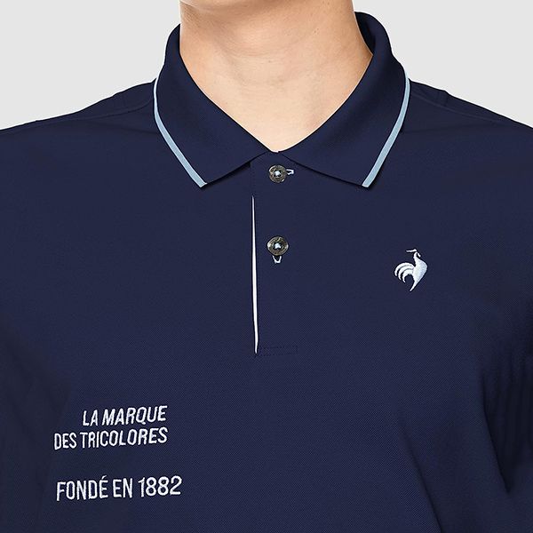 Áo Polo Nam Le Coq Sportif Golf Men's Short Sleeve Shirt QGMVJA03 Màu Xanh Navy - Thời trang - Vua Hàng Hiệu