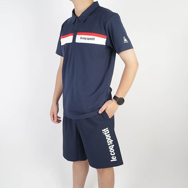 Áo Polo Nam Le Coq Sportif Hansode Polo Shirt QMMRJA40 Màu Xanh Navy - Thời trang - Vua Hàng Hiệu