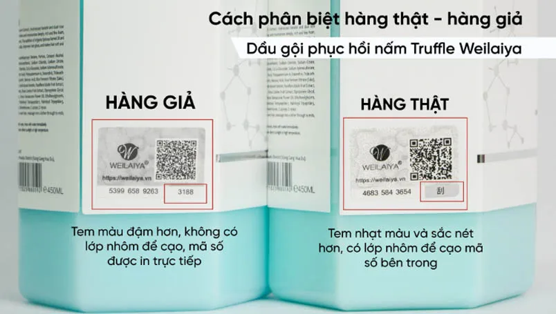 Bỏ túi 5 cách phân biệt dầu gội Weilaiya thật giả cực chuẩn