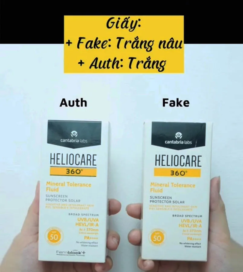 6 cách phân biệt kem chống nắng Heliocare THẬT GIẢ chính xác