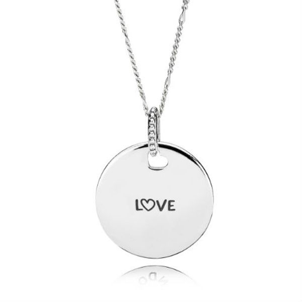 Dây Chuyền Nữ Pandora Sterling Silver Love Engraved Necklace ENG397122_1 Màu Bạc - Trang sức - Vua Hàng Hiệu