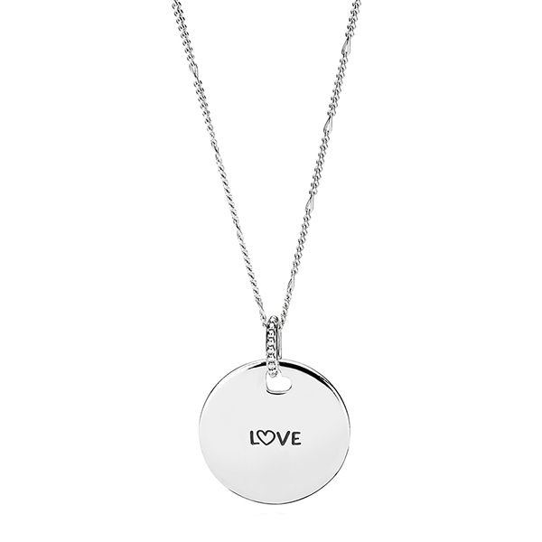 Dây Chuyền Nữ Pandora Sterling Silver Love Engraved Necklace ENG397122_1 Màu Bạc - Trang sức - Vua Hàng Hiệu