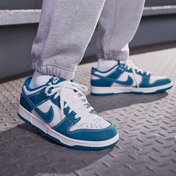 Giày Thể Thao Nam Nike Dunk Low Industrial Blue Sashiko DV0834-101 Màu Trắng Phối Xanh Size 40 - Giày - Vua Hàng Hiệu