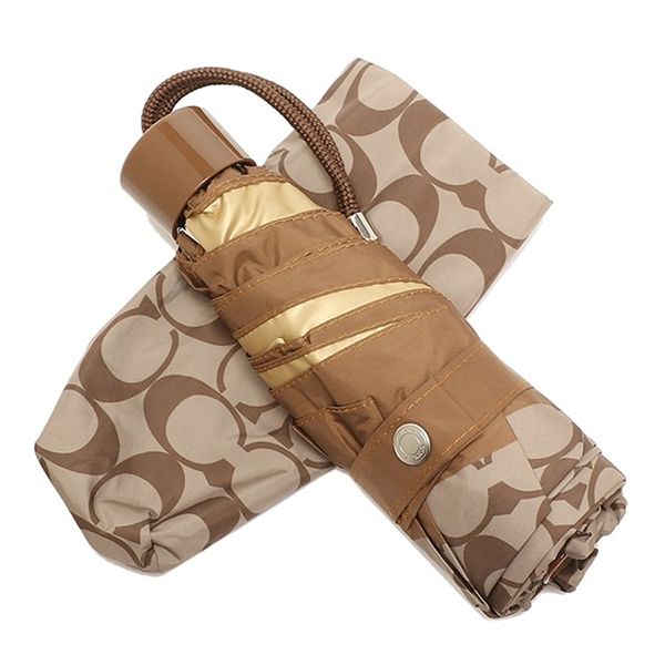 Ô Coach UV Protection Signature Mini Umbrella C4322 Màu Nâu - Ô - Dù - Vua Hàng Hiệu