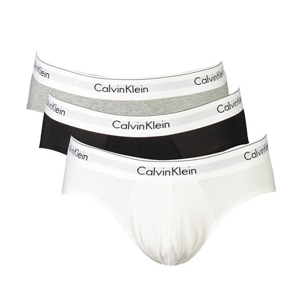 Set 3 Quần Lót Nam Calvin Klein CK Underwear Cotton 000NB2379A_GRIGIO_MP1 Màu Trắng/Xám/Đen Size M - Thời trang - Vua Hàng Hiệu