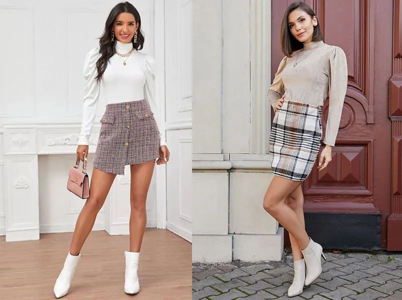 11 cách mix đồ với boot cổ ngắn màu trắng từ nữ tính đến cá tính