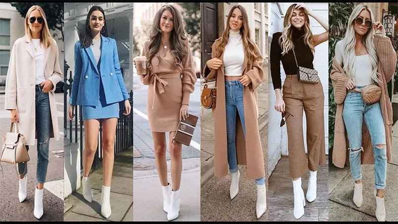 11 cách mix đồ với boot cổ ngắn màu trắng từ nữ tính đến cá tính