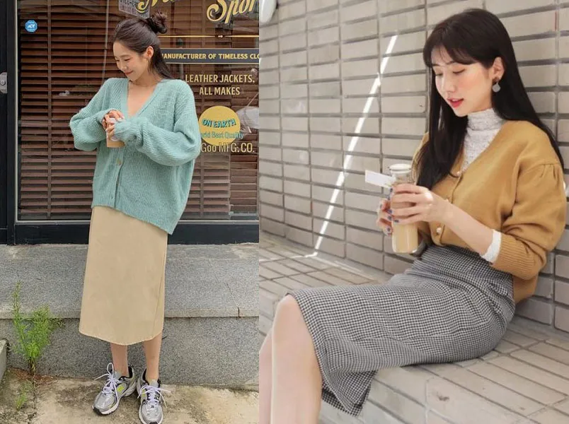 11 cách phối đồ với áo khoác len cardigan mỏng mùa thu vô cùng đẹp