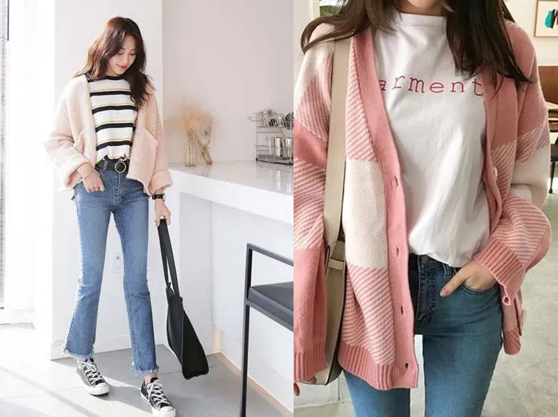 11 cách phối đồ với áo khoác len cardigan mỏng mùa thu vô cùng đẹp