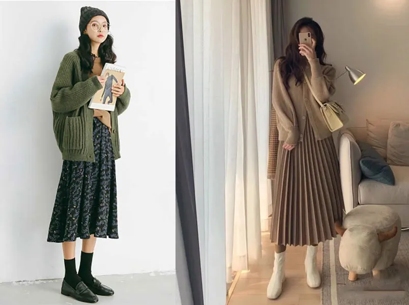 11 cách phối đồ với áo khoác len cardigan mỏng mùa thu vô cùng đẹp