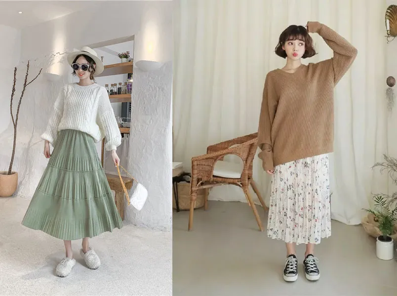 11+ cách phối đồ với chân váy voan chuẩn style Hàn
