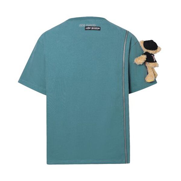 Áo Phông 13 De Marzo Clipping Logo Bear Zipper T-Shirt Bluefin Màu Xanh - Thời trang - Vua Hàng Hiệu