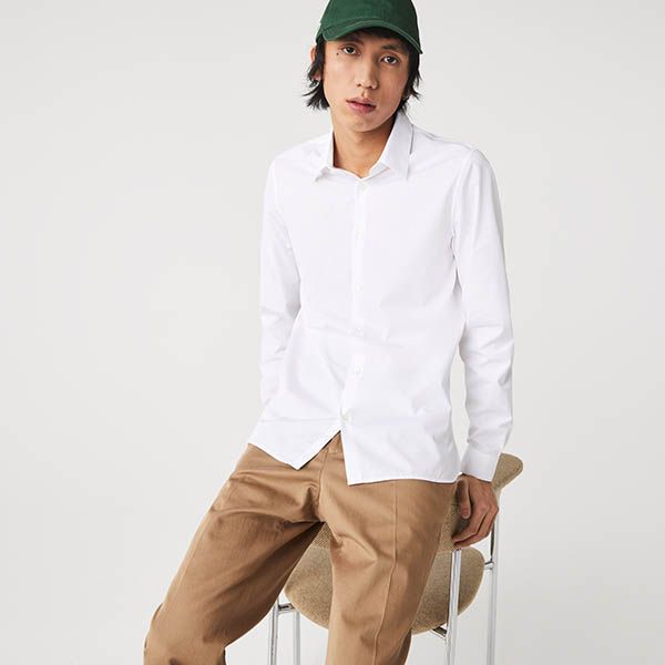 Áo Sơ Mi Nam Lacoste Camisa De Hombre Slim Fit De Algodón CH8521-00-001 Màu Trắng Size 40 - Thời trang - Vua Hàng Hiệu
