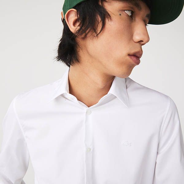 Áo Sơ Mi Nam Lacoste Camisa De Hombre Slim Fit De Algodón CH8521-00-001 Màu Trắng Size 40 - Thời trang - Vua Hàng Hiệu