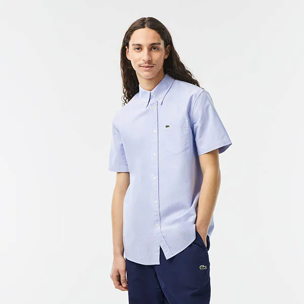 Áo Sơ Mi Nam Lacoste Men's Regular Fit Oxford Cotton Shirt CH2949-IN-HBP Màu Xanh Blue Size 39 - Thời trang - Vua Hàng Hiệu