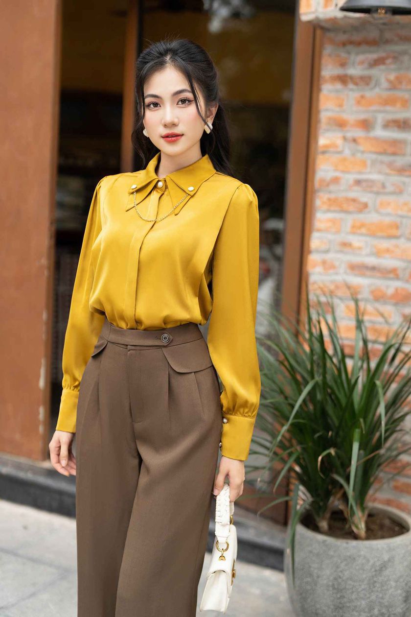 Top 30+ mẫu áo sơ mi nữ công sở thanh lịch và thời trang