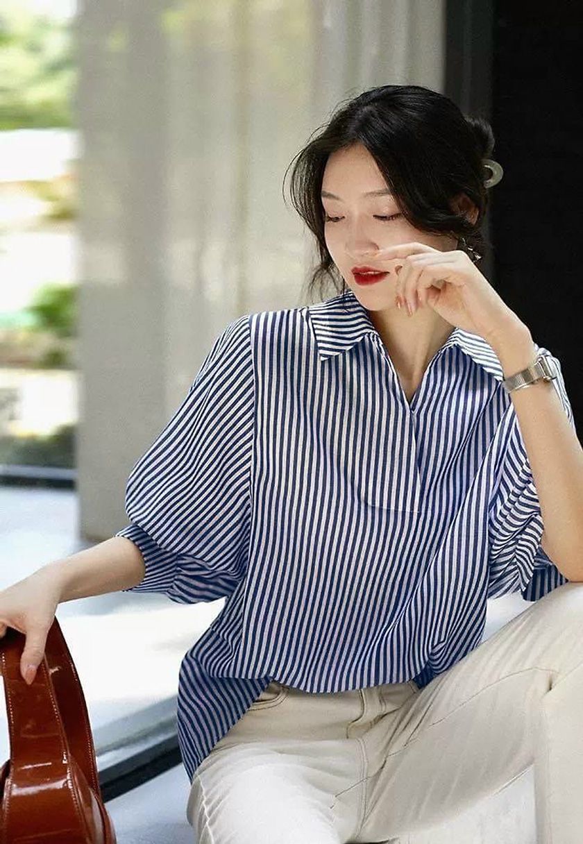 36 kiểu áo sơ mi nữ tay lỡ vô cùng đẹp cho nàng công sở