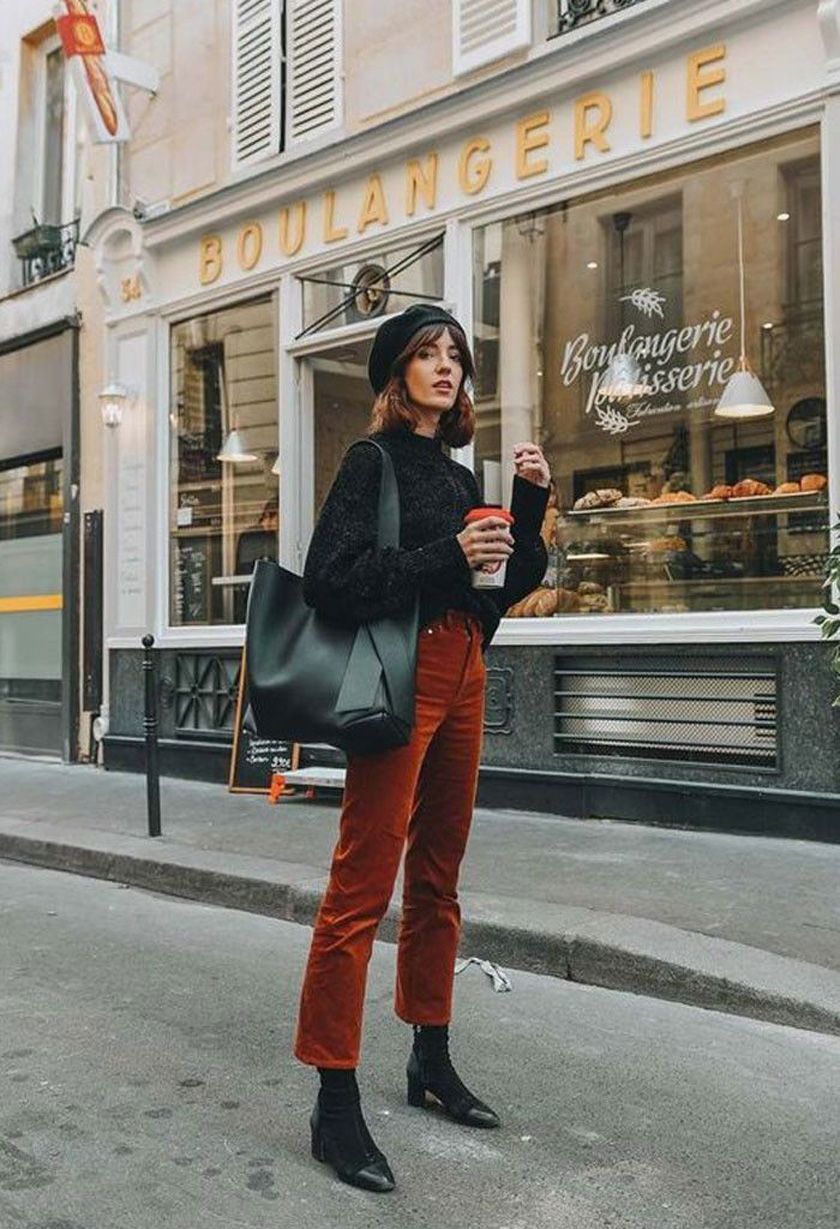 18 cách mix đồ với quần nhung tăm siêu đẹp cho phái nữ