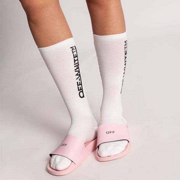 Dép Nữ Off-White Rubber Slides With Logo Pink Màu Hồng - Dép - Vua Hàng Hiệu