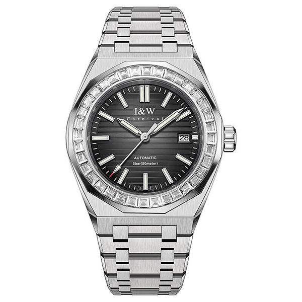 Đồng Hồ Nam I&W Carnival 733G3 Automatic Màu Bạc Đen - Đồng hồ - Vua Hàng Hiệu