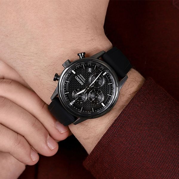 Đồng Hồ Nam Seiko Chronograph Quartz Black Dial Men's Watch SSB393P1 Màu Đen - Đồng hồ - Vua Hàng Hiệu