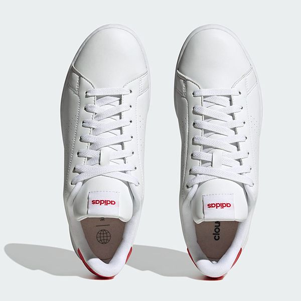 Giày Thể Thao Nam Adidas Advantage HR0235 Màu Trắng/Đỏ Size 42 - Giày - Vua Hàng Hiệu
