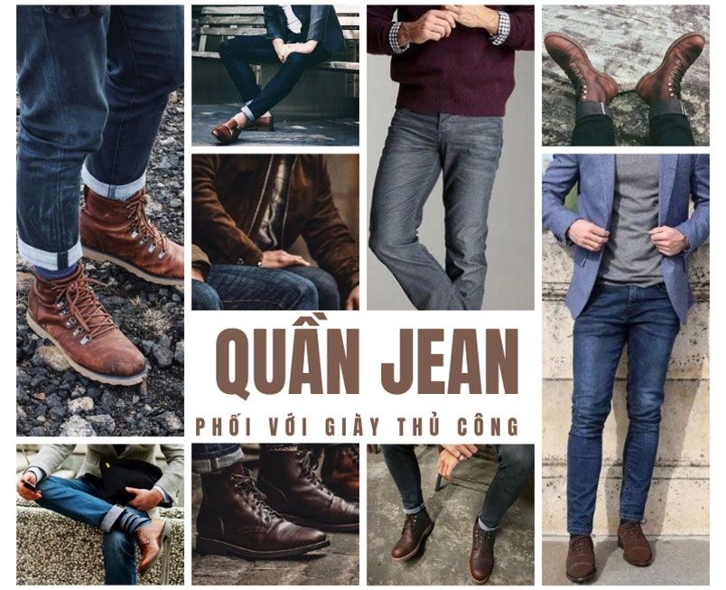 Mặc quần jean mang giày gì cho nam đẹp, rất ấn tượng?