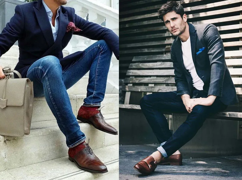 Mặc quần jean mang giày gì cho nam đẹp, rất ấn tượng?