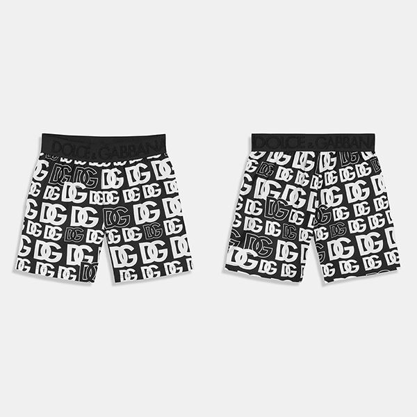 Quần Short Nam Dolce & Gabbana D&G M4D69JFSG07 Màu Đen Trắng Size 5 - Thời trang - Vua Hàng Hiệu