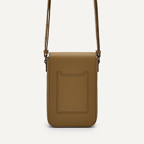 Túi Đựng Điện Thoại Pedro Embossed Leather Phone Pouch 66500011 Màu Nâu - Túi xách - Vua Hàng Hiệu
