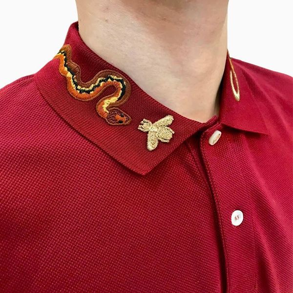 Áo Polo Nam Gucci Coral Snake Embroidered Regular Fit Polo Shirt 408323 Màu Đỏ Size L - Thời trang - Vua Hàng Hiệu