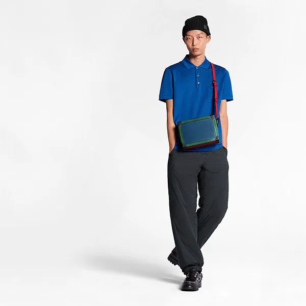Áo Polo Nam Louis Vuitton LV Damier 1A5VOU Màu Xanh CoBan - Thời trang - Vua Hàng Hiệu
