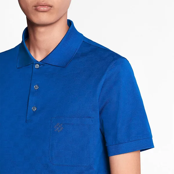 Áo Polo Nam Louis Vuitton LV Damier 1A5VOU Màu Xanh CoBan - Thời trang - Vua Hàng Hiệu
