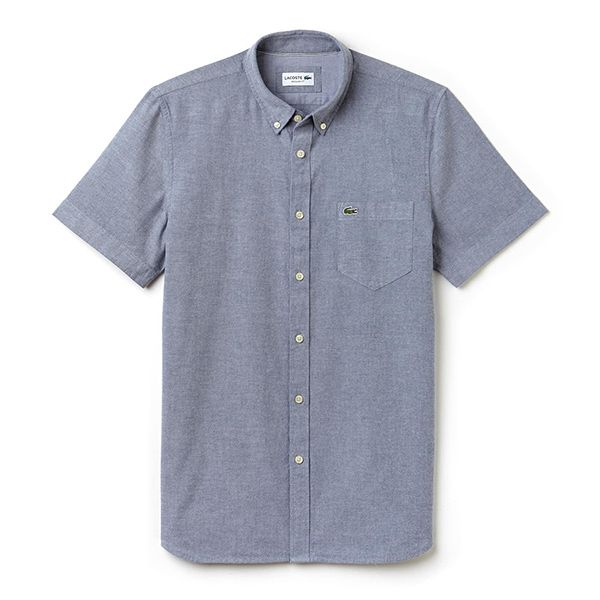 Áo Sơ Mi Cộc Tay Nam Lacoste Men's Regular Fit Oxford Cotton Shirt CH9595 51 Màu Xanh Xám Size 40 - Thời trang - Vua Hàng Hiệu