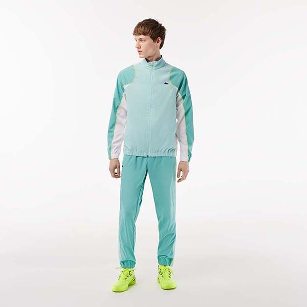 Bộ Thể Thao Nam Lacoste Tennis High Neck Jogger WH5213-XIA Màu Xanh Trắng Size 2 - Thời trang - Vua Hàng Hiệu