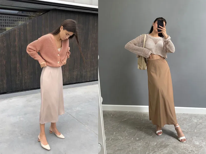 Chân váy lụa - 11 cách phối đồ siêu tôn dáng nàng nên thử