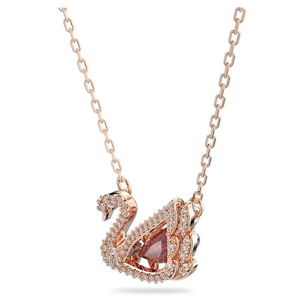 Dây Chuyền Nữ Swarovski Dancing Swan Necklace Swan, Red, Rose Gold-Tone Plated 5614123 Màu Vàng Hồng - Trang sức - Vua Hàng Hiệu