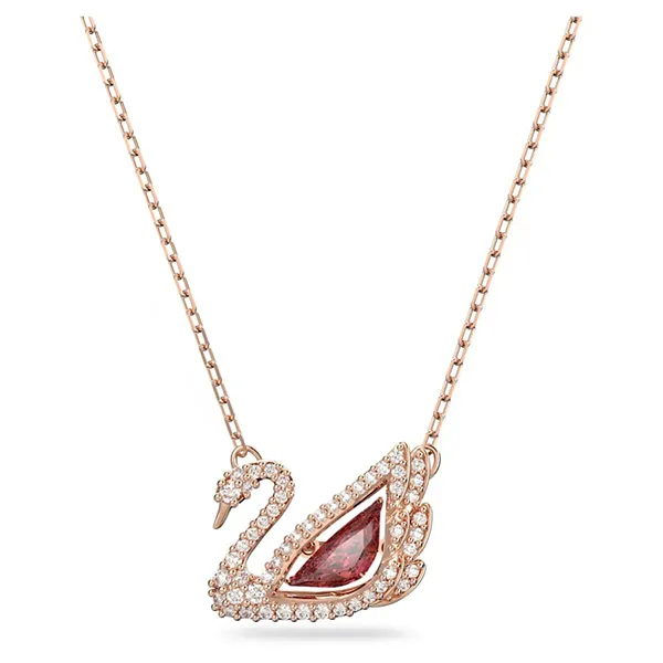 Dây Chuyền Nữ Swarovski Dancing Swan Necklace Swan, Red, Rose Gold-Tone Plated 5614123 Màu Vàng Hồng - Trang sức - Vua Hàng Hiệu