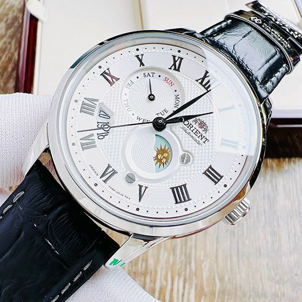 Đồng Hồ Nam Orient Sun Moon RA-AK0008 Màu Đen Bạc - Đồng hồ - Vua Hàng Hiệu