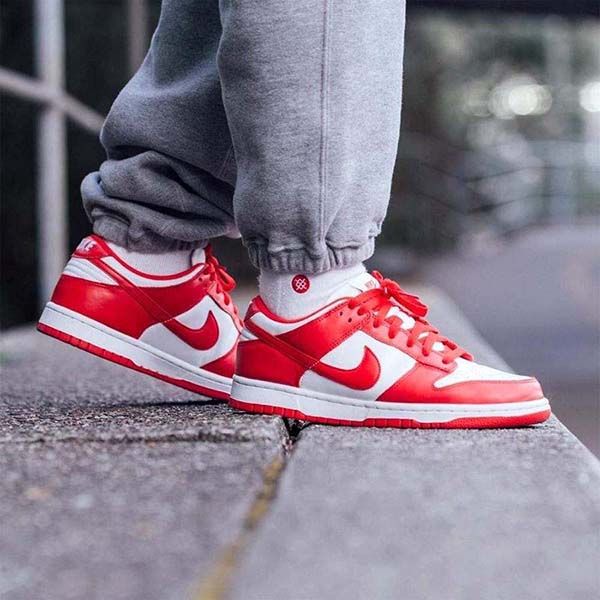 Giày Sneaker Nam Nike Dunk Low University Red (2020) CU1727-100 Màu Đỏ Trắng Size 41 - Giày - Vua Hàng Hiệu