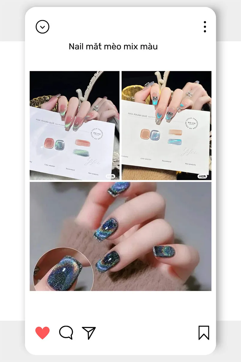 99+ mẫu nail mắt mèo đẹp, sang chảnh cho nàng