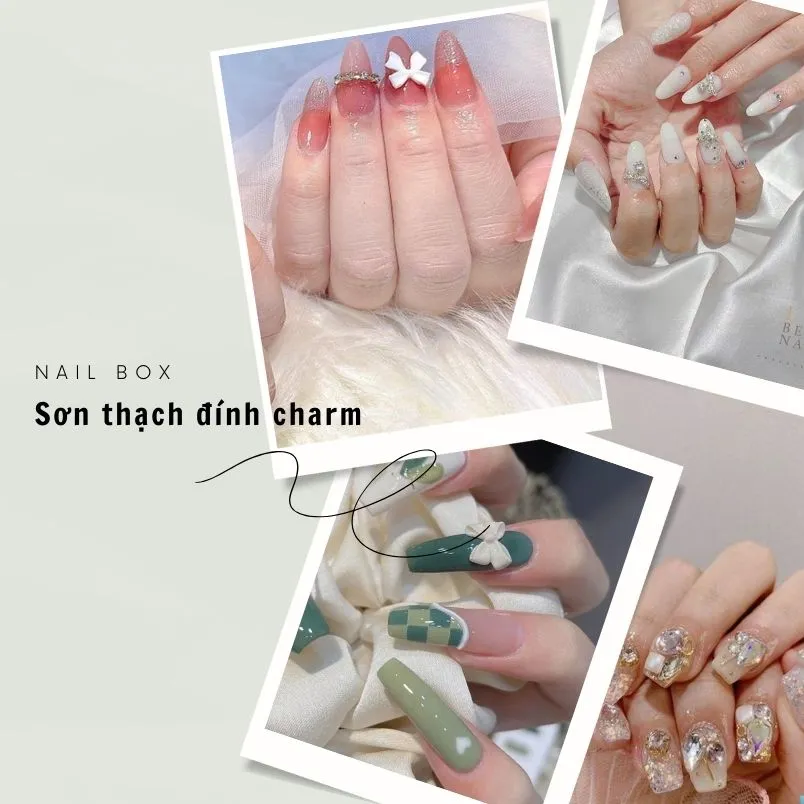 50+ mẫu nail sơn thạch đính đá cực mê nàng nên thử