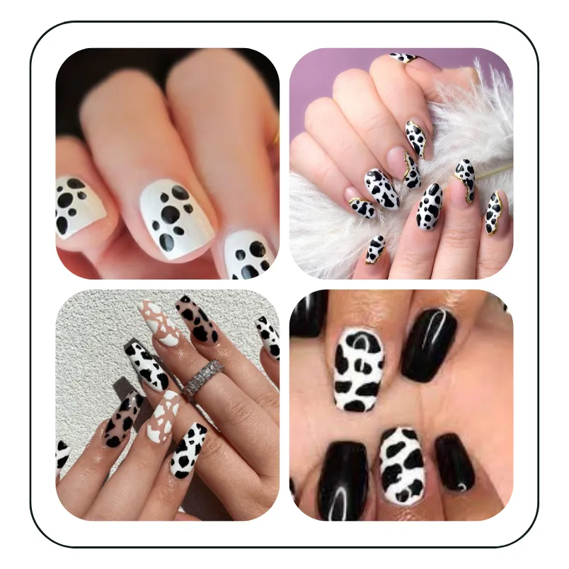 50+ mẫu nail đen trắng từ cute đến cá tính cho nàng
