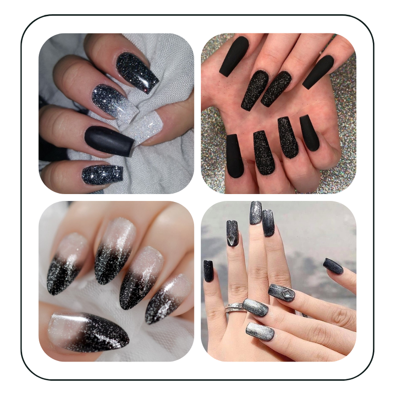50+ mẫu nail đen trắng từ cute đến cá tính cho nàng