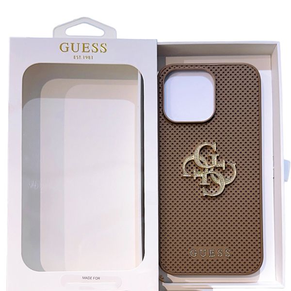 Ốp Điện Thoại Guess Iphone 15 Pro Max Logo Móc Nối Màu Nâu - Phụ Kiện Công Nghệ - Vua Hàng Hiệu