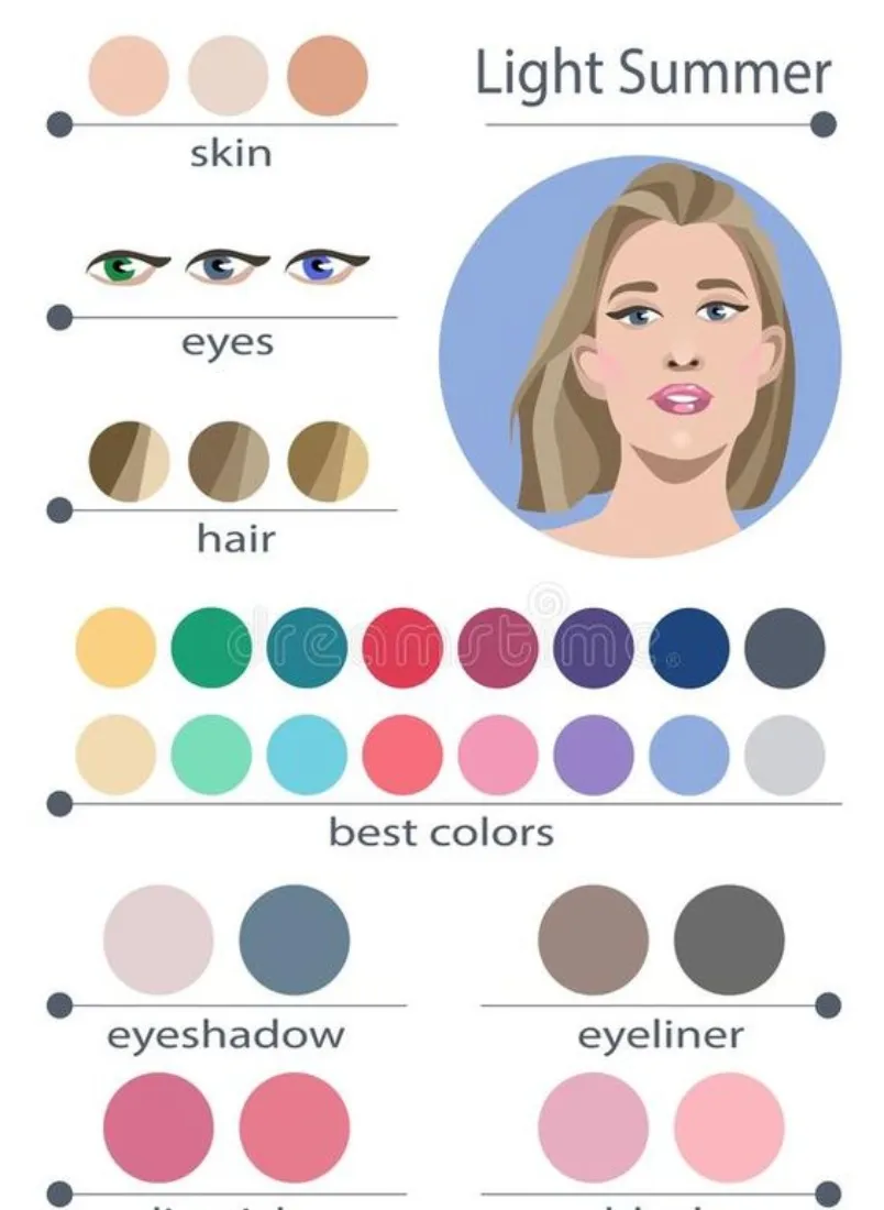 Bảng màu Personal color Summer: Gợi ý make up và phối đồ