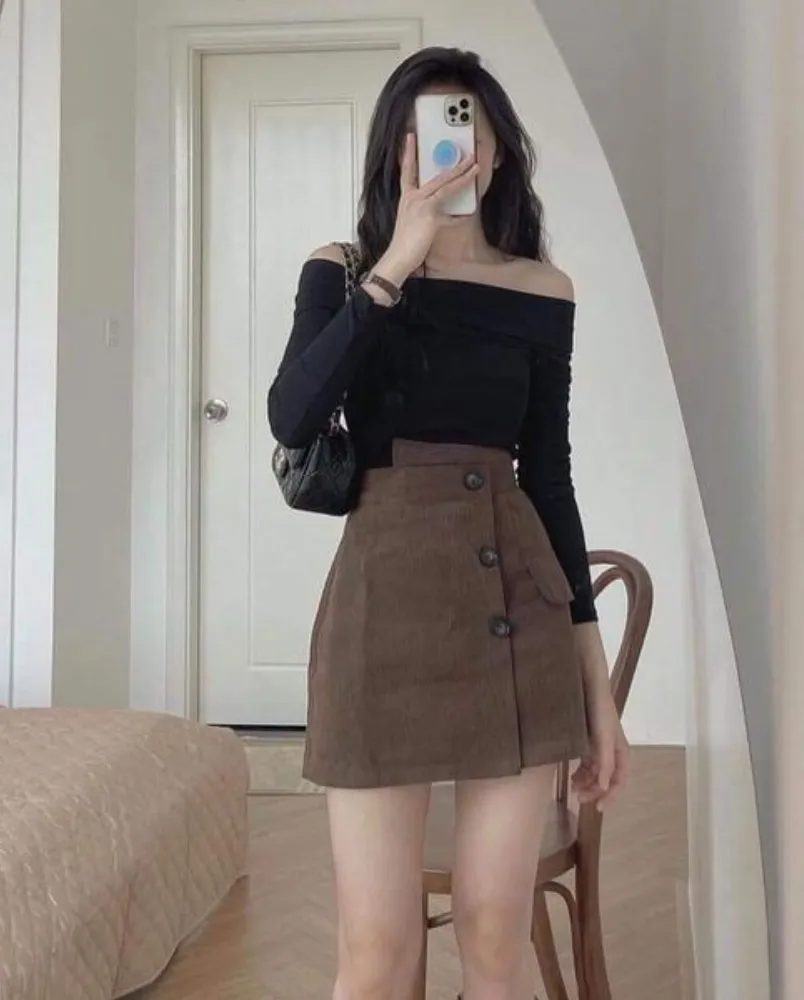 12 cách phối đồ với chân váy chữ A mùa đông cho nữ vô cùng đẹp